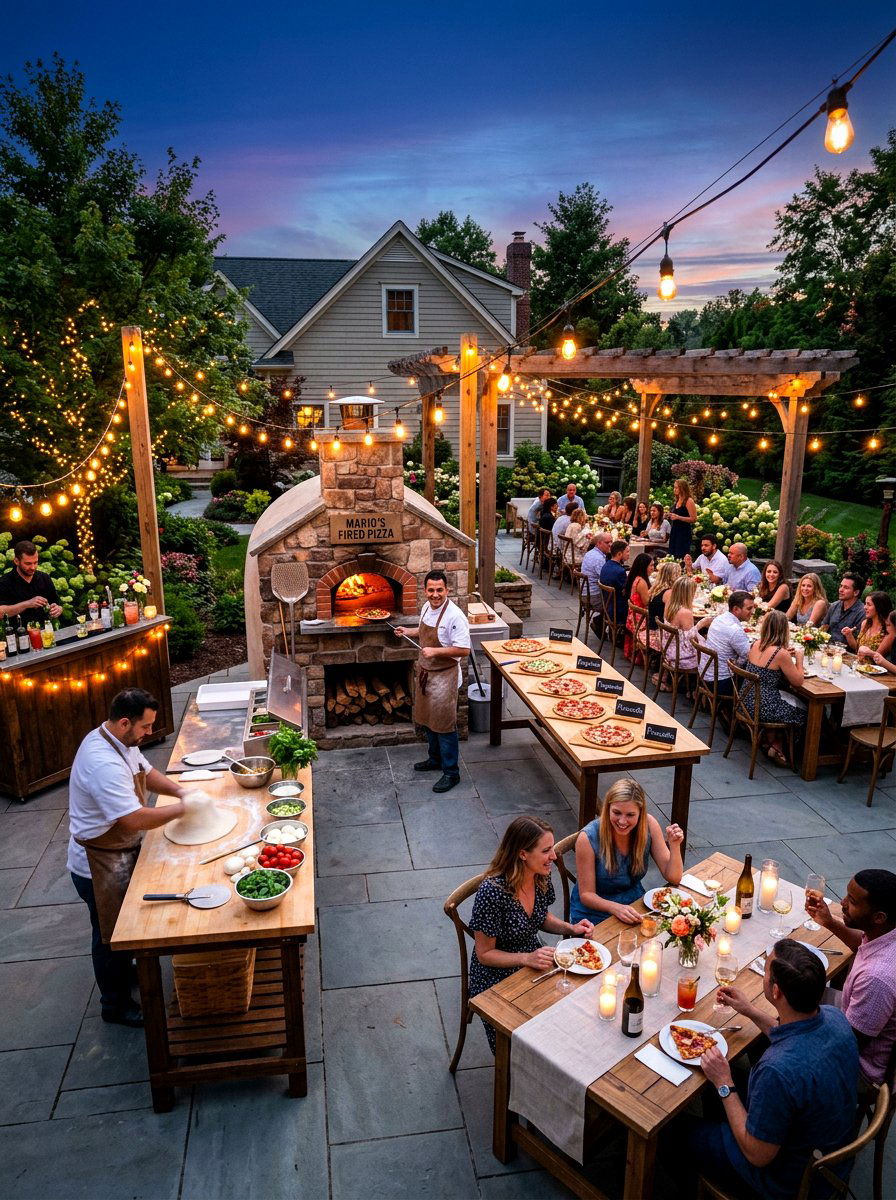 Backyard Pizza Party Zone - 30 pizza oven patio design ideas