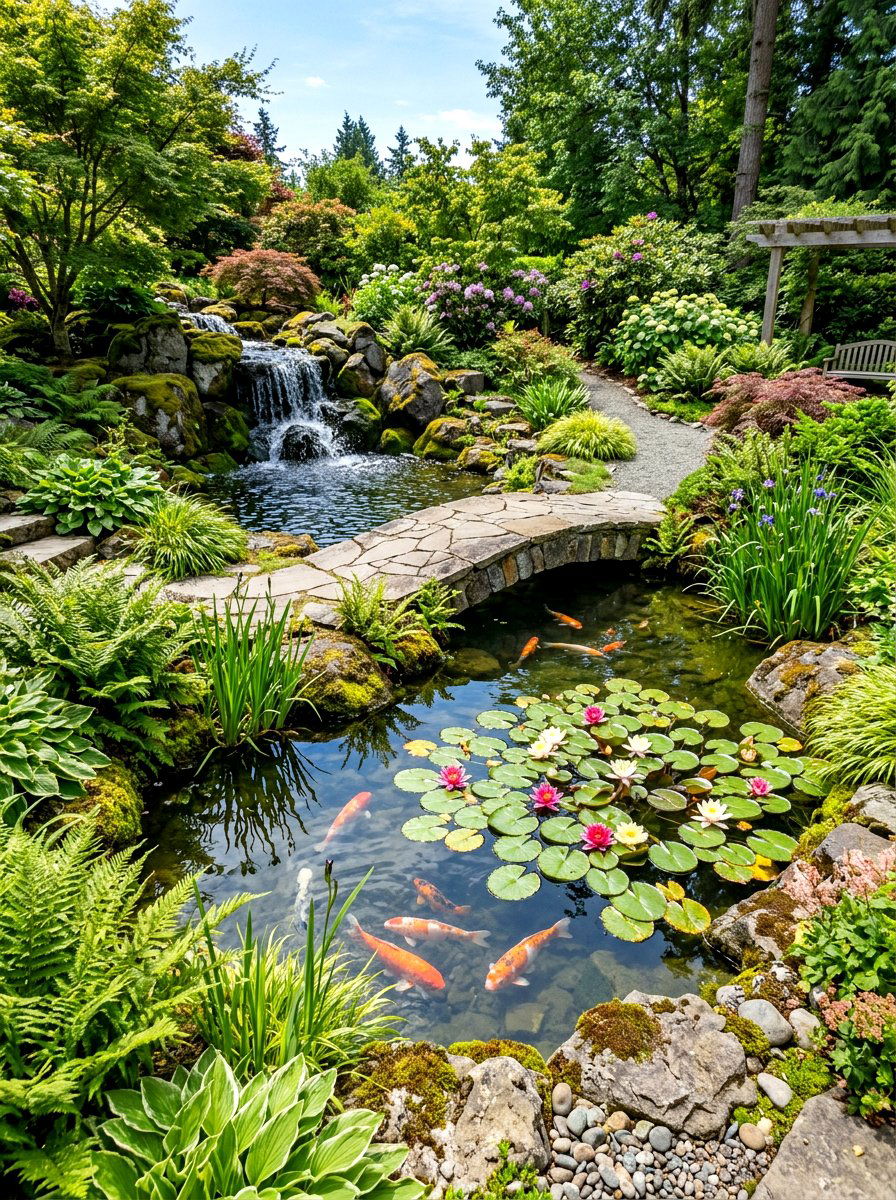Backyard Pond With Waterfall - 30 private backyard oasis ideas