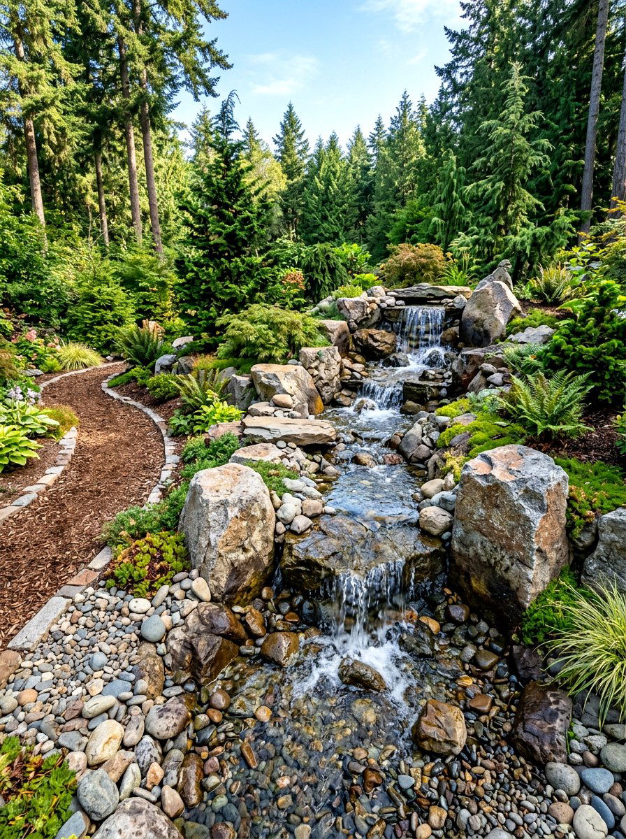 Backyard Pondless Waterfall - 30 backyard water feature ideas