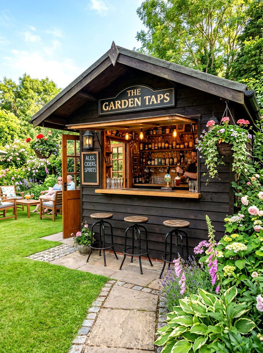 Backyard Pub Shed - 30 outdoor bar ideas