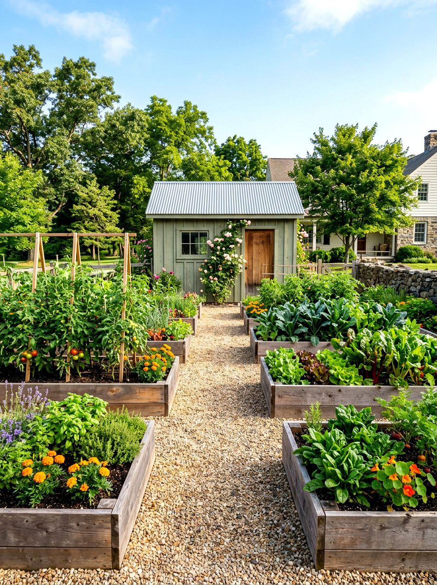 Backyard Raised Garden Bed - 30 cozy backyard ideas