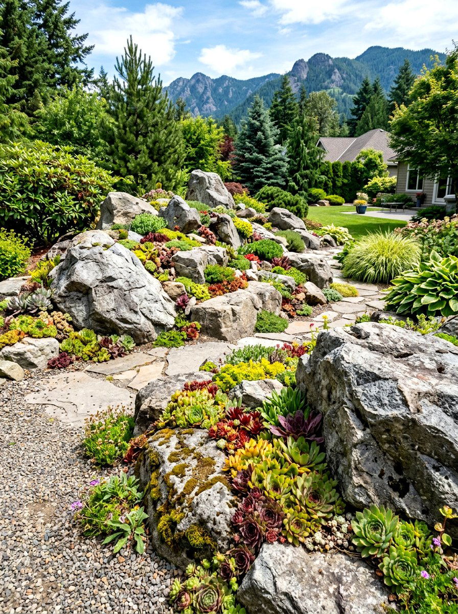 Backyard Rock Garden - 30 natural landscaping ideas