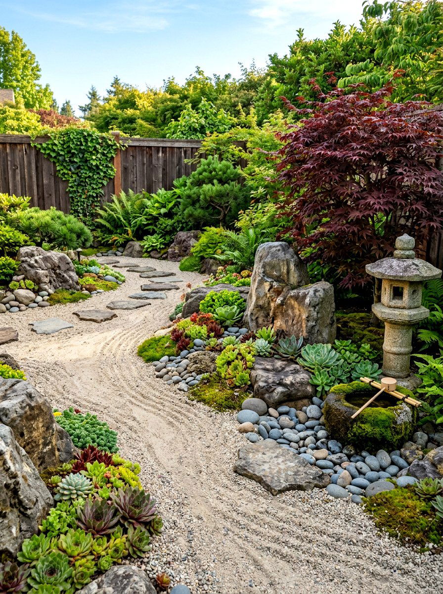 Backyard Rock Garden - 30 cozy backyard ideas