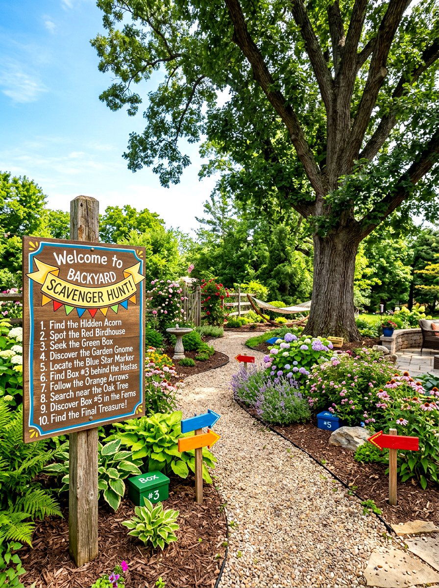 Backyard Scavenger Hunt - 30 outdoor birthday party ideas