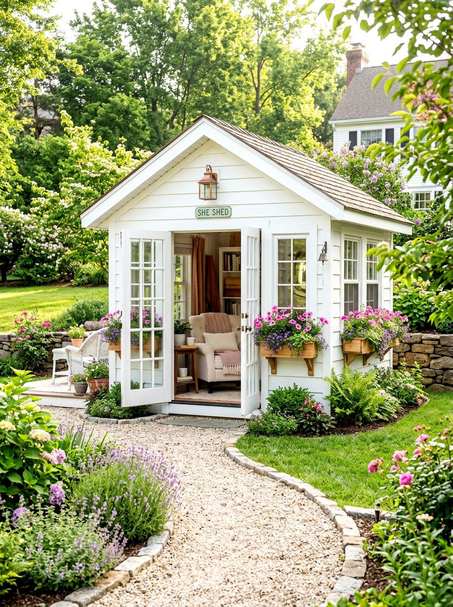 Backyard She Shed - 30 backyard reading nook ideas