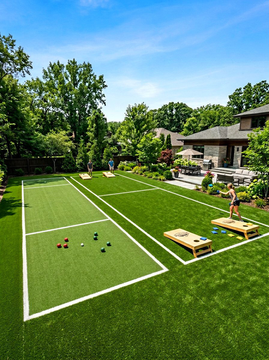 Backyard Sports Field Turf - 30 cornhole area ideas