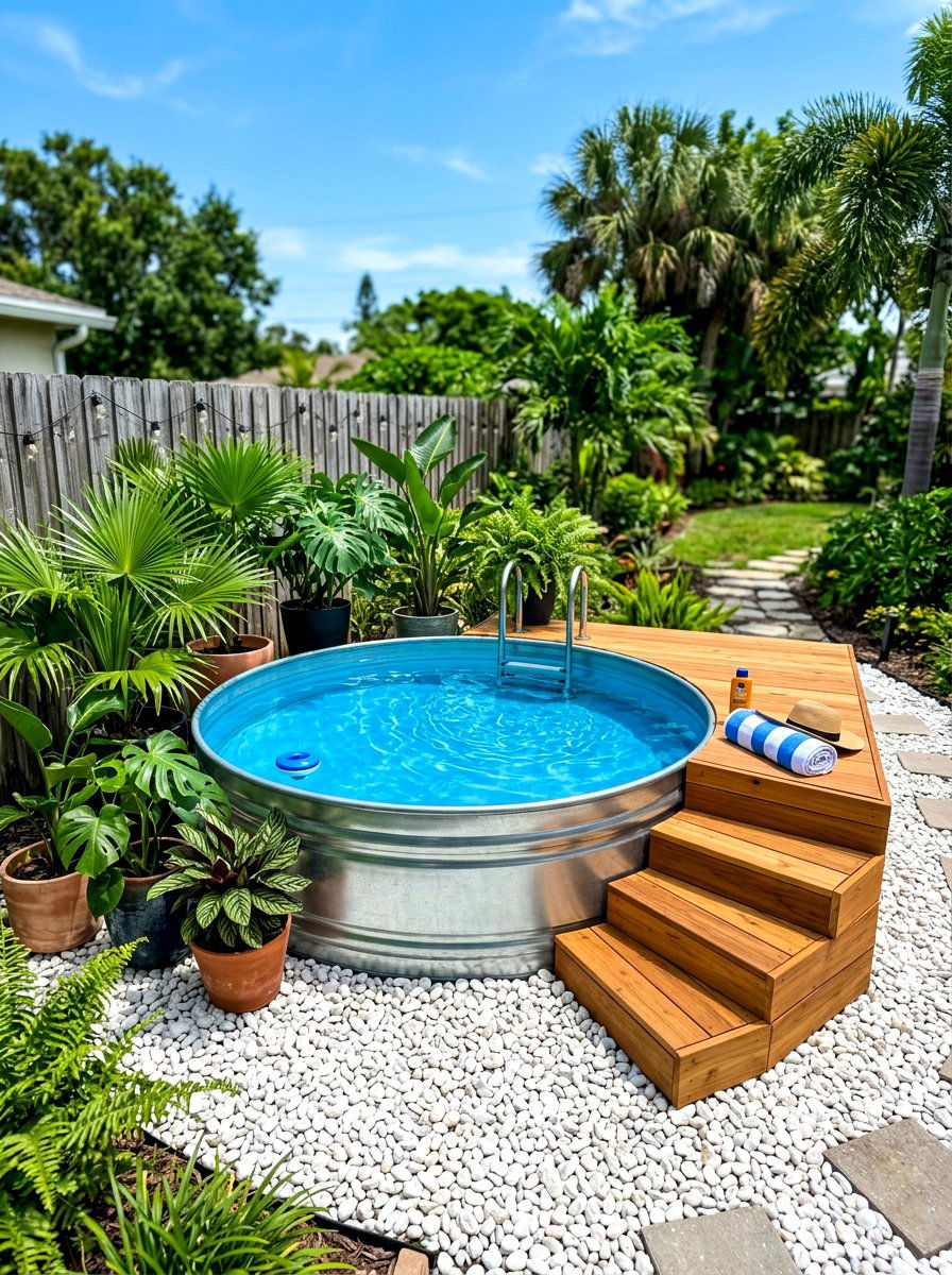 Backyard Stock Tank Pool - 30 backyard retreat ideas