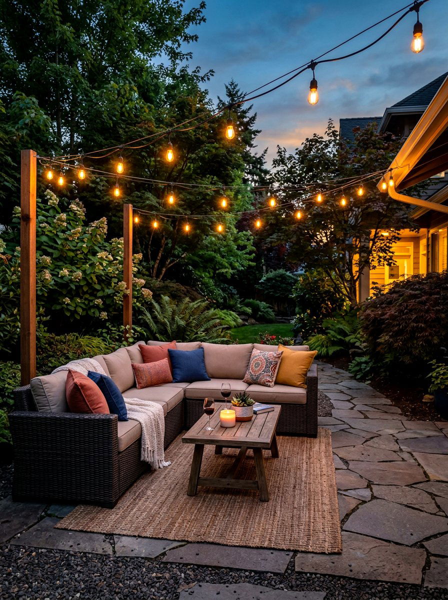 Backyard String Lights - 30 viral backyard ideas