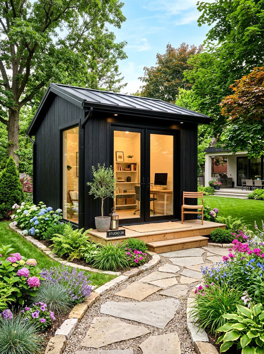 Backyard Studio Shed - 30 viral backyard ideas