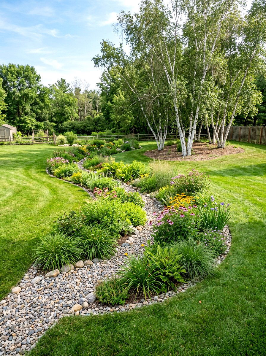 Backyard Swale Rain Garden - 30 rain garden ideas
