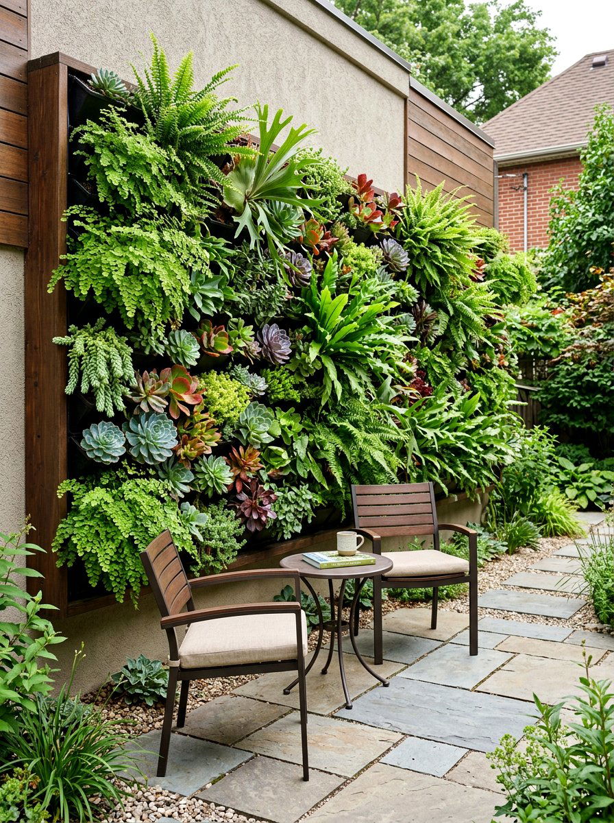 Backyard Vertical Garden - 30 cozy backyard ideas