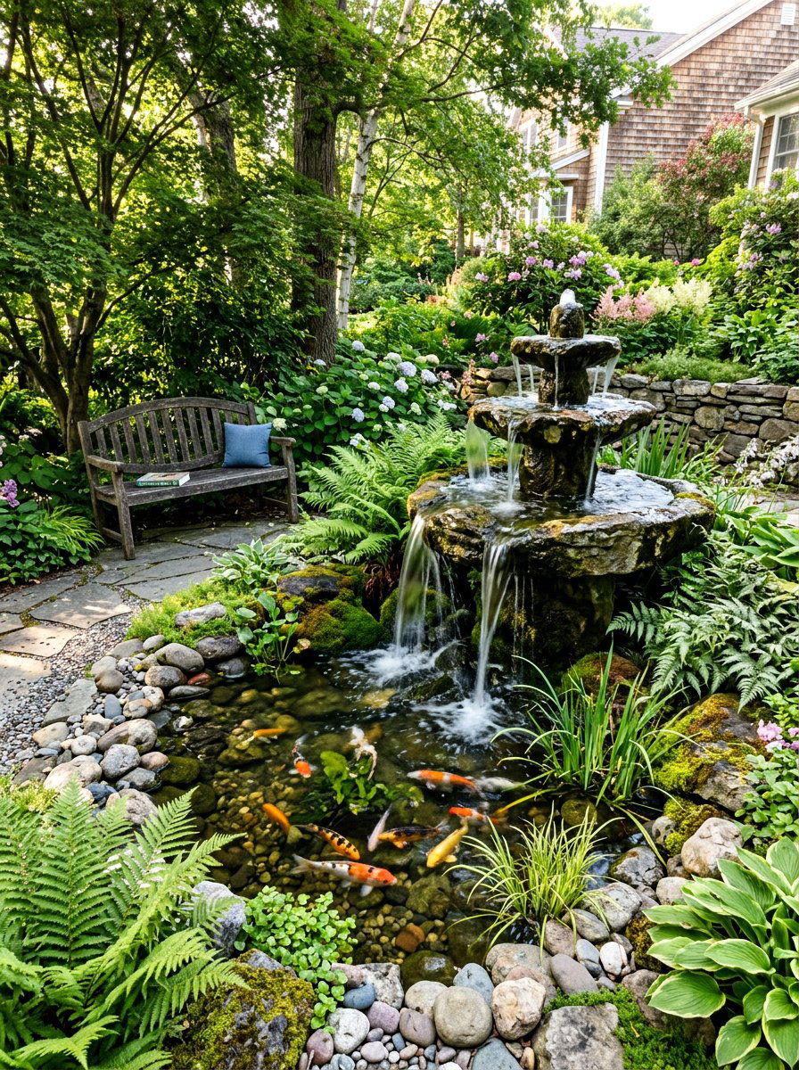 Backyard Water Feature - 30 backyard entertaining ideas