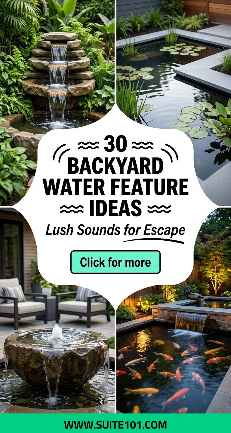 Backyard Water Feature Ideas 30 Lush Sounds for Garden Escape - Backyard Water Feature Ideas: 30 Lush Sounds for Garden Escape