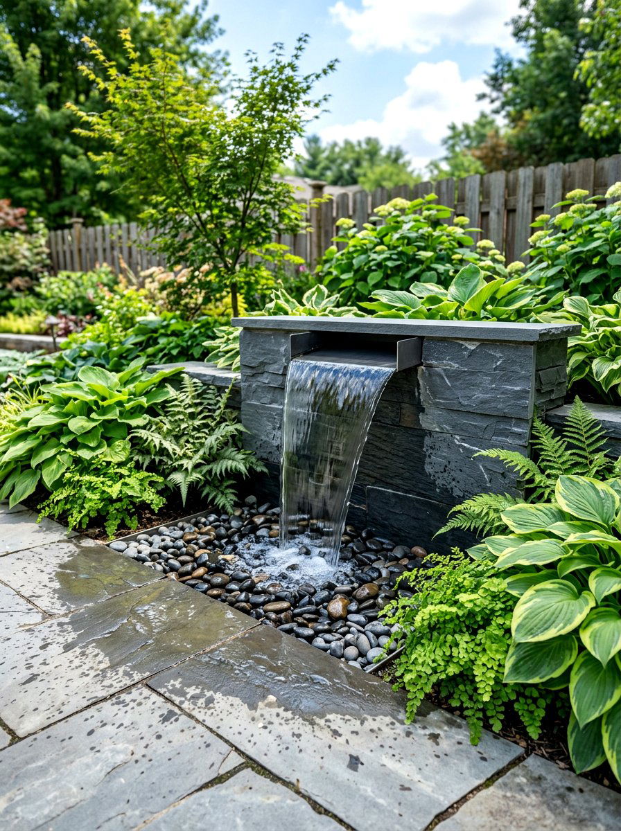 Backyard Water Feature - 30 backyard decorating ideas