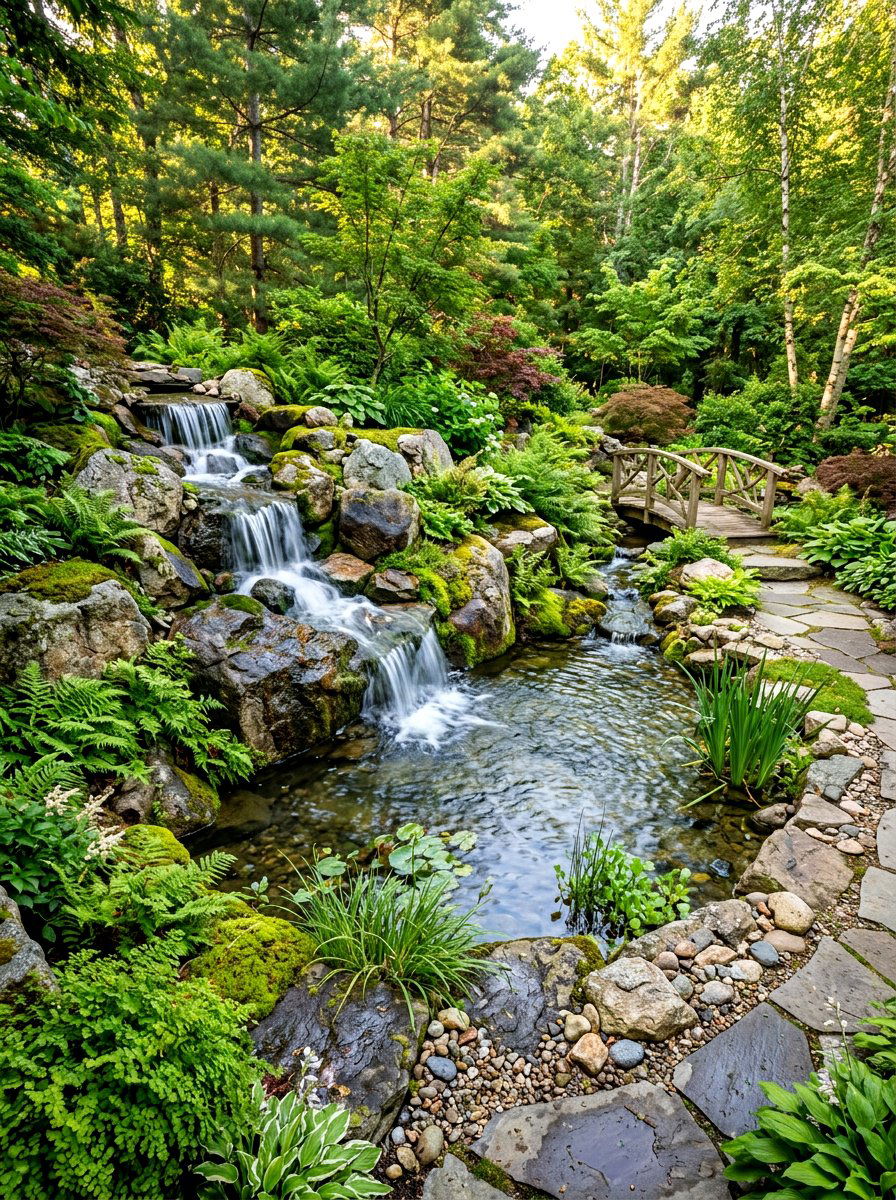 Backyard Waterfall Pond - 30 backyard pond ideas