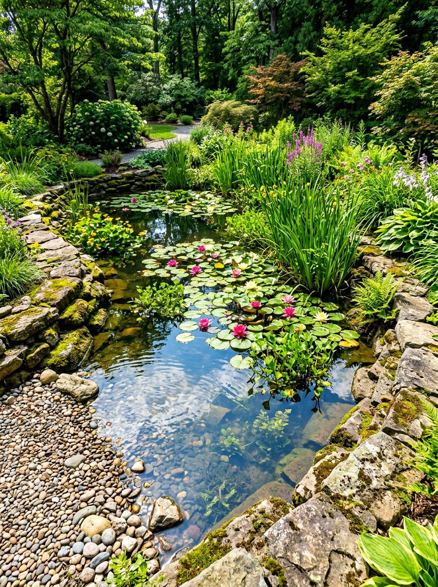 Backyard Wildlife Pond - 30 rewilded backyard ideas