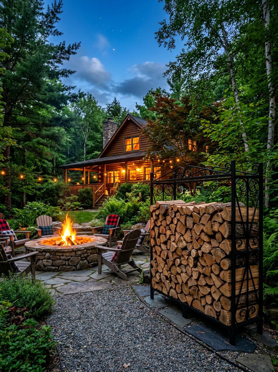 Backyard Wood Storage - 30 cozy backyard ideas