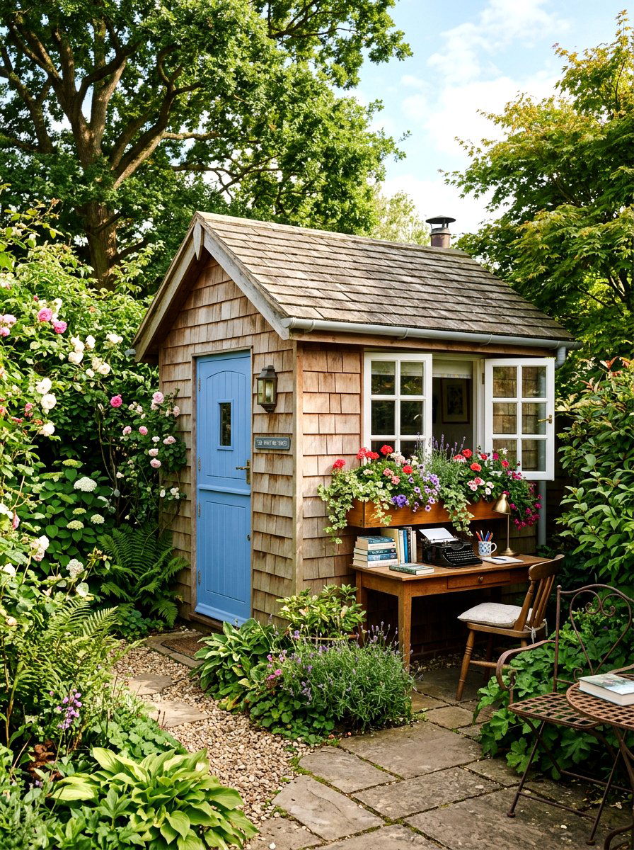 Backyard Writing Shed - 30 garden studio backyard ideas