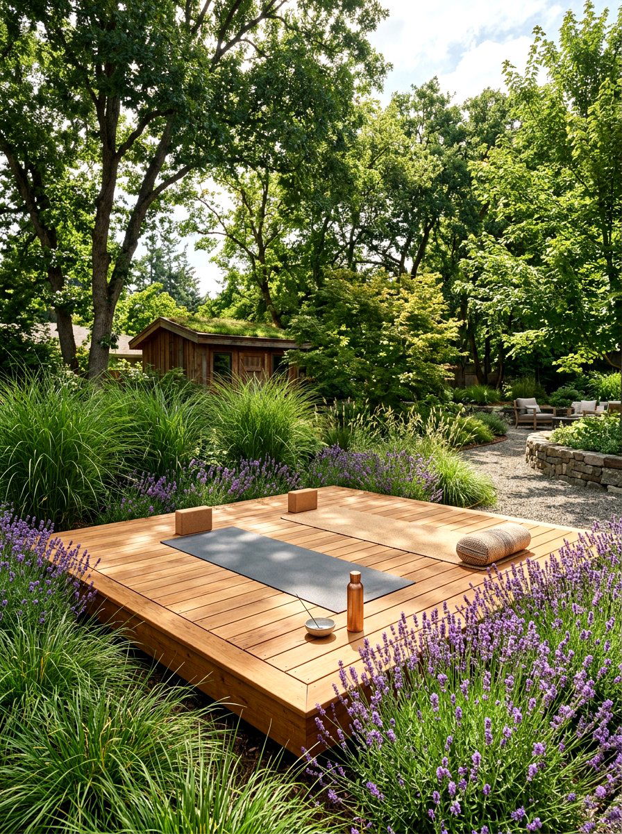Backyard Yoga Deck - 30 outdoor meditation corner ideas