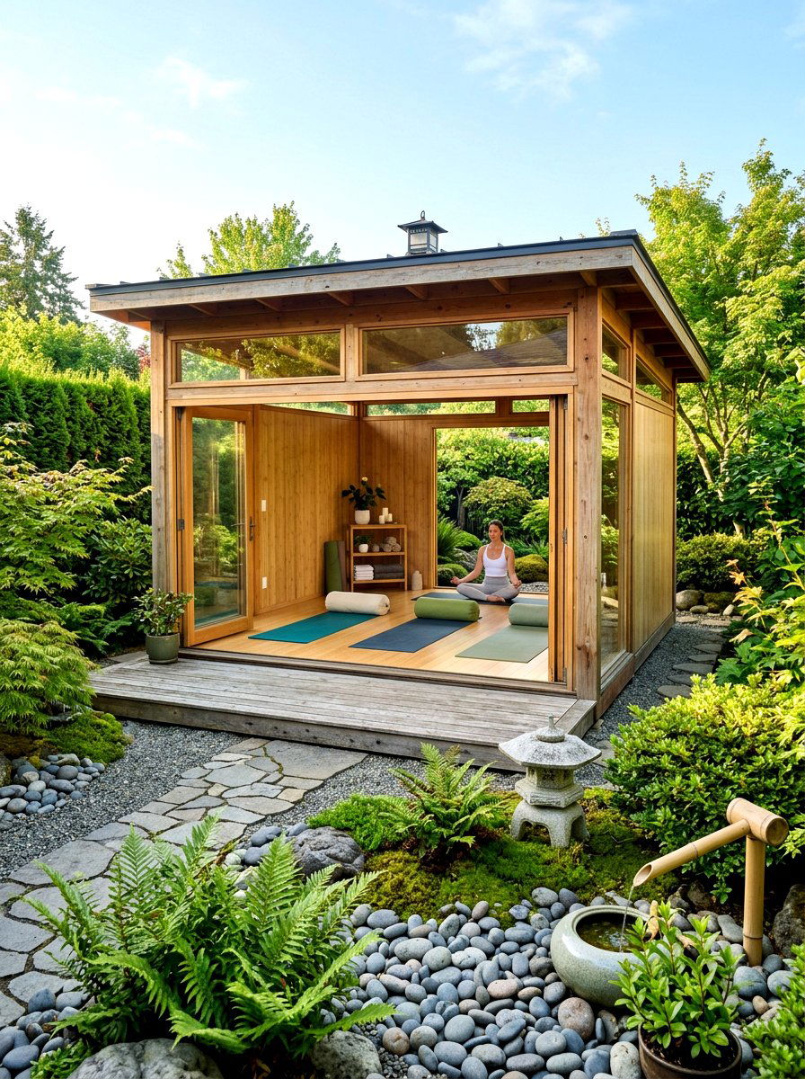 Backyard Yoga Studio - 30 backyard studio shed ideas