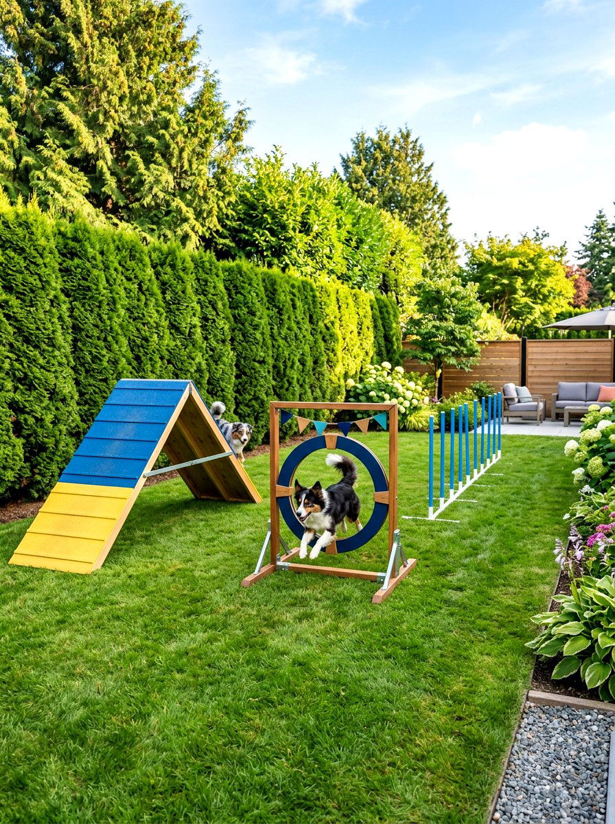 Backyard agility course - 30 dog friendly backyard luxury ideas