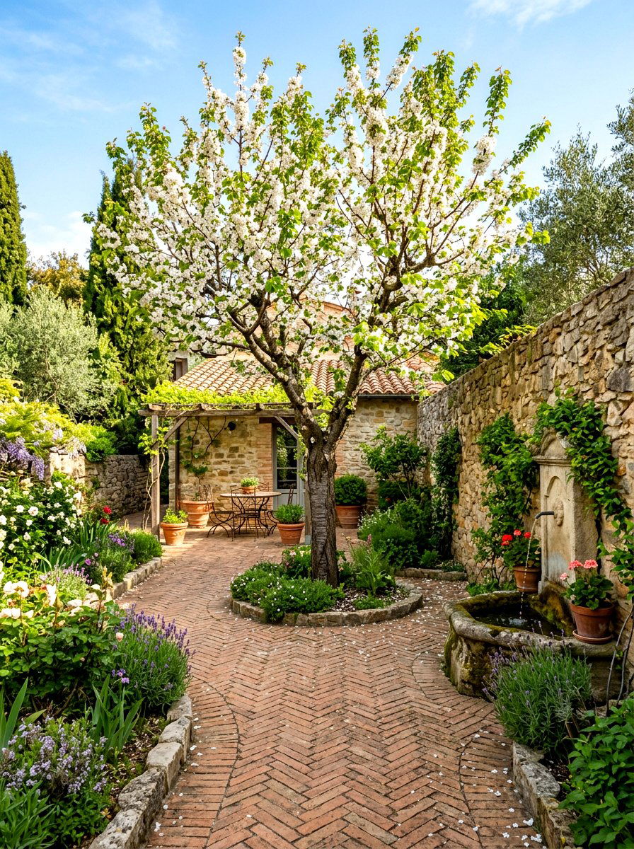 Backyard apricot tree courtyard - 30 orchard backyard aesthetic ideas