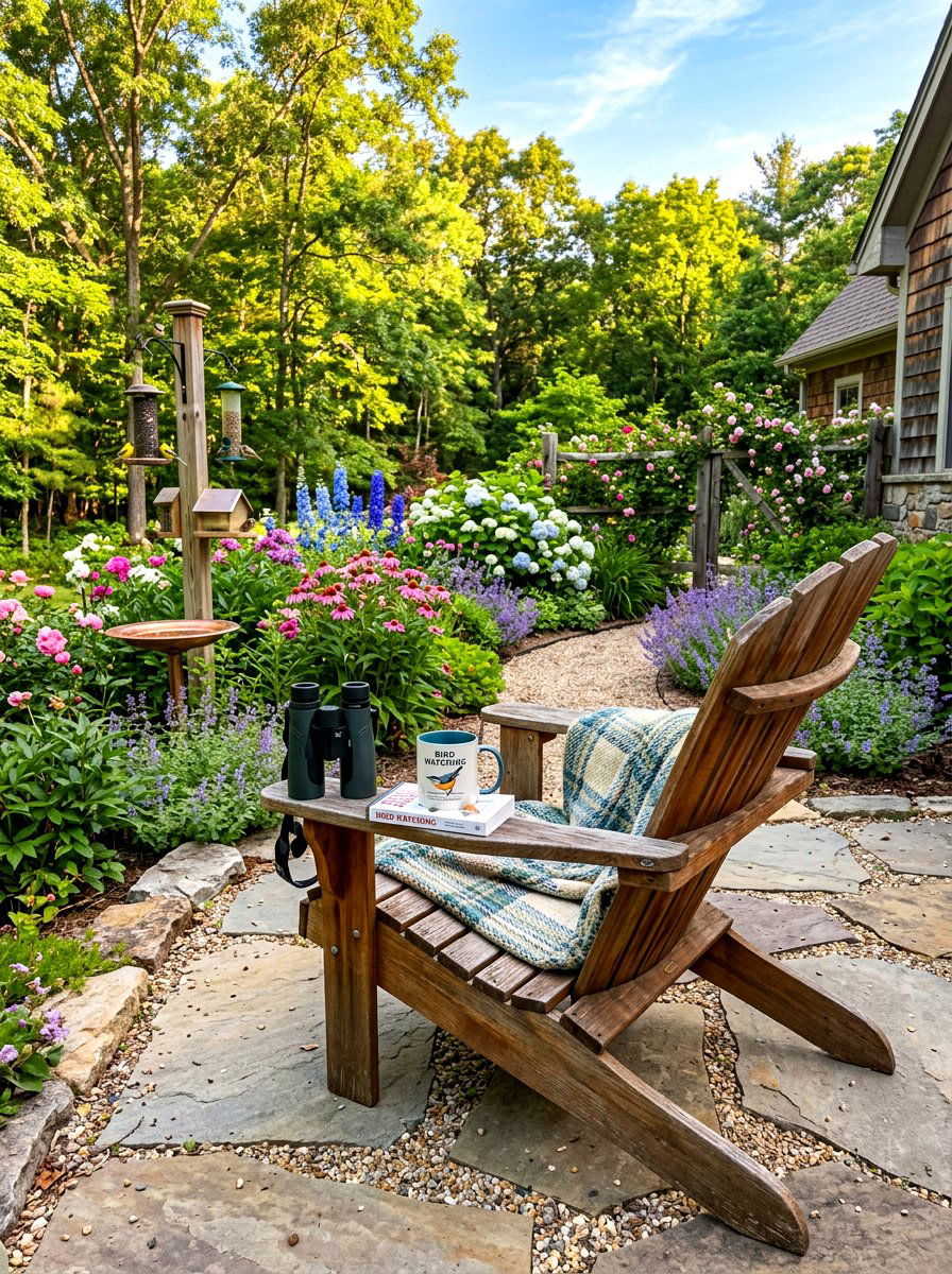 Backyard birdwatching chair - 30 hummingbird oasis backyard ideas