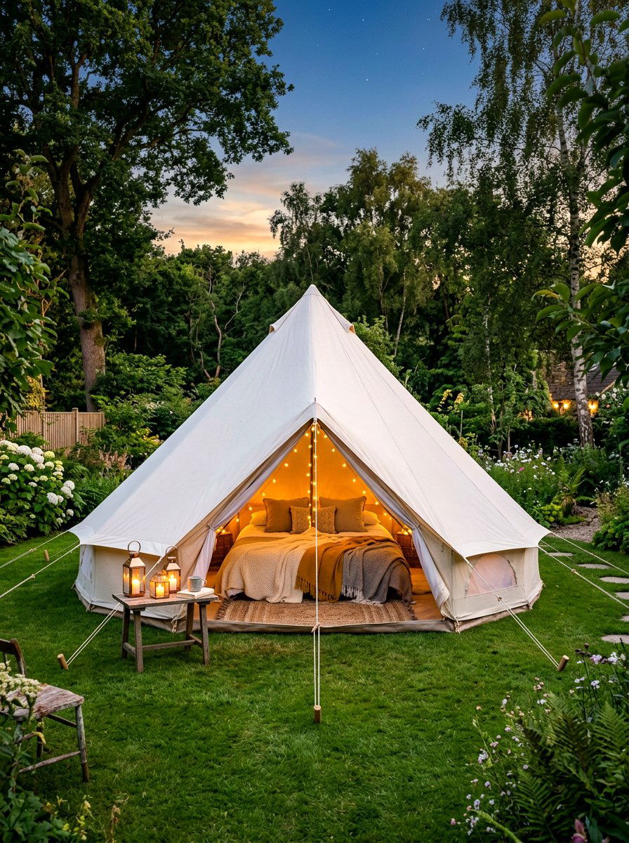 Backyard camping - 30 backyard date night ideas