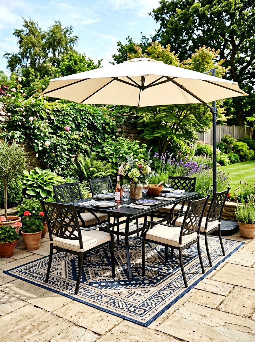 Backyard dining area - 30 backyard corner ideas