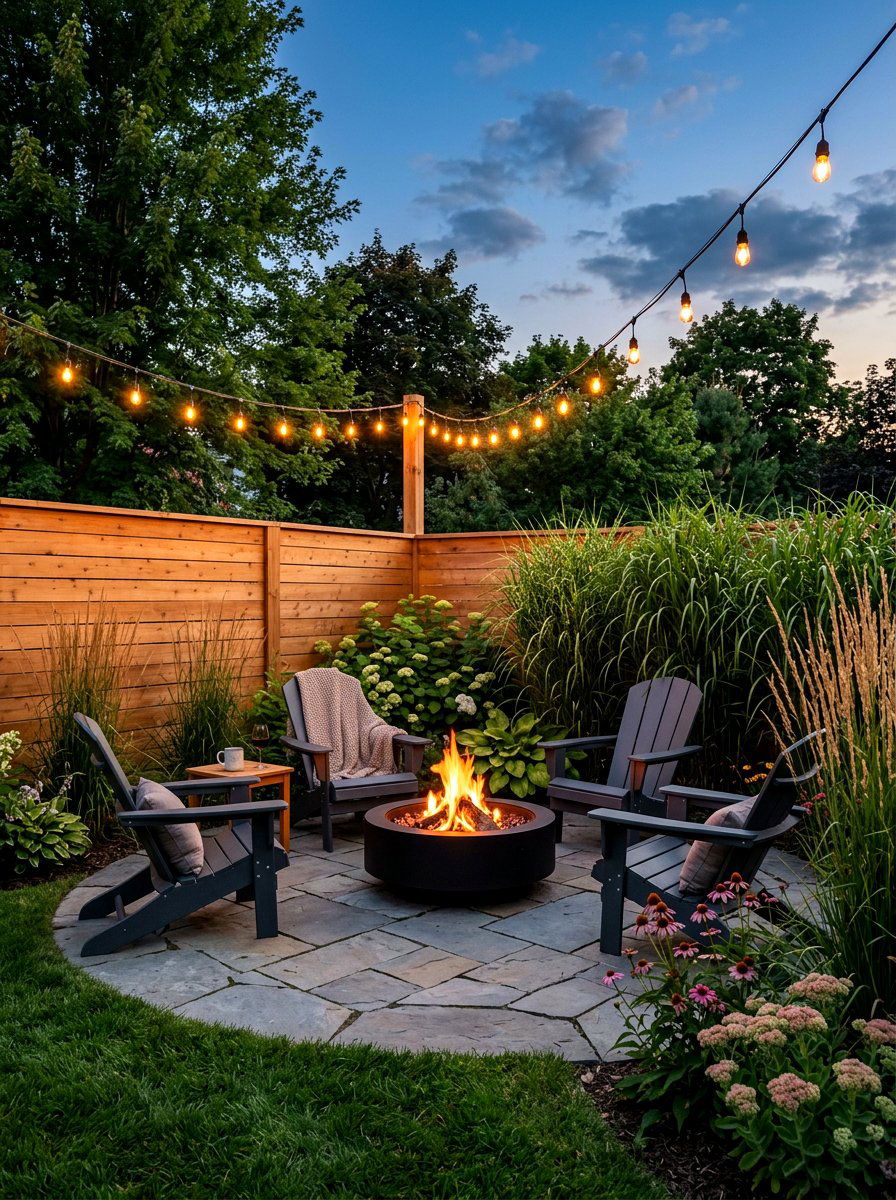 Backyard fire pit - 30 backyard corner ideas
