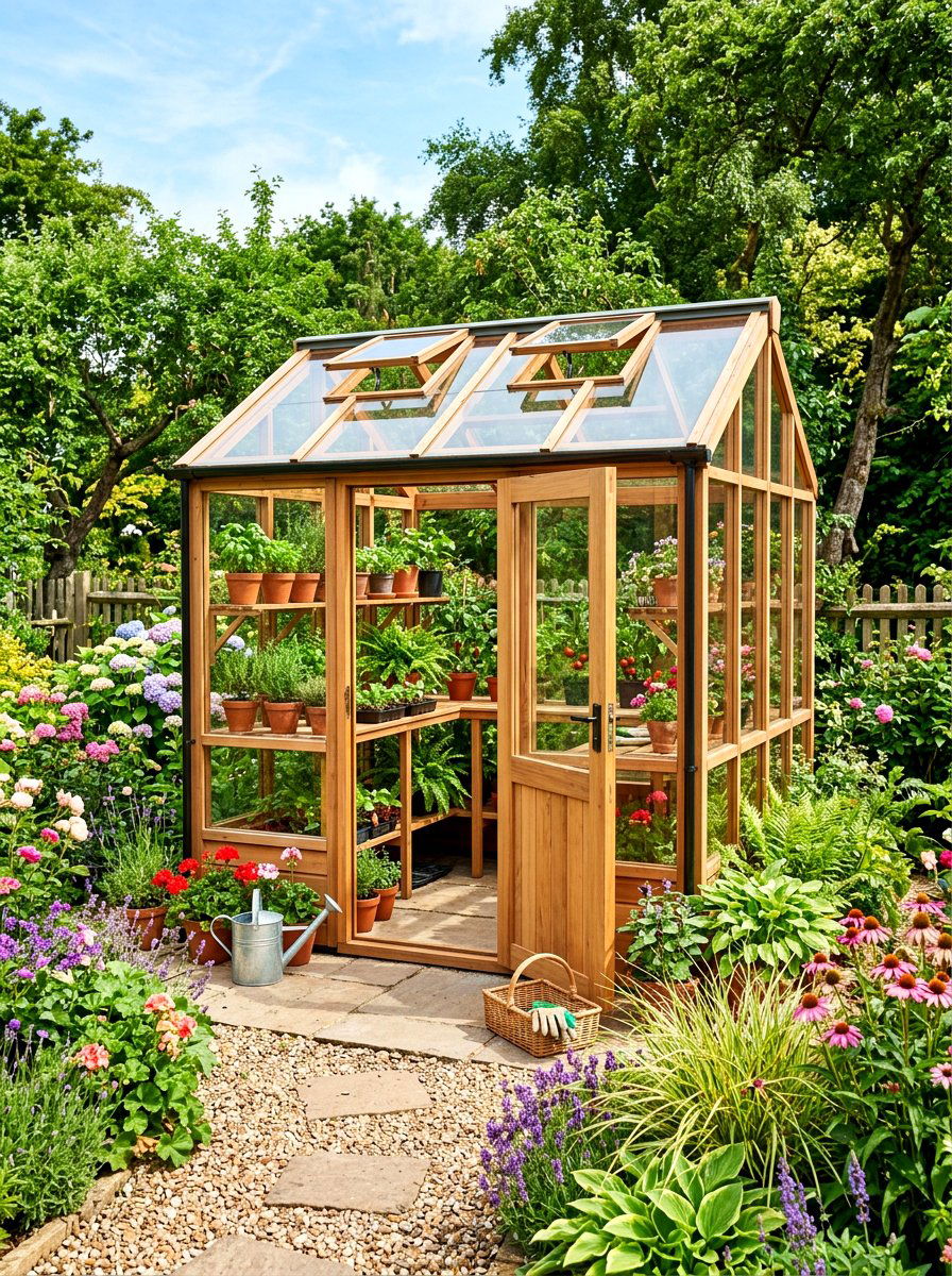 Backyard greenhouse - 30 farmhouse backyard ideas