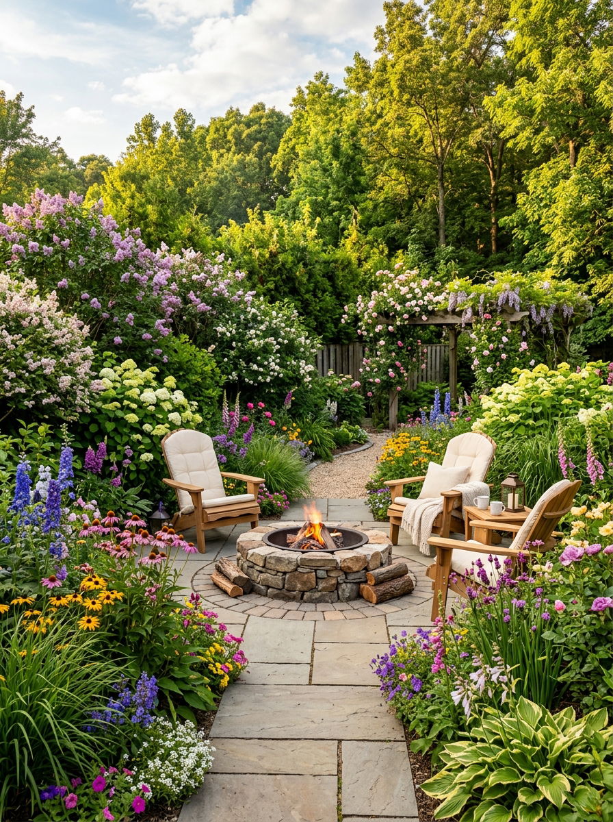 Backyard perennial retreat - 30 perennial flower bed ideas