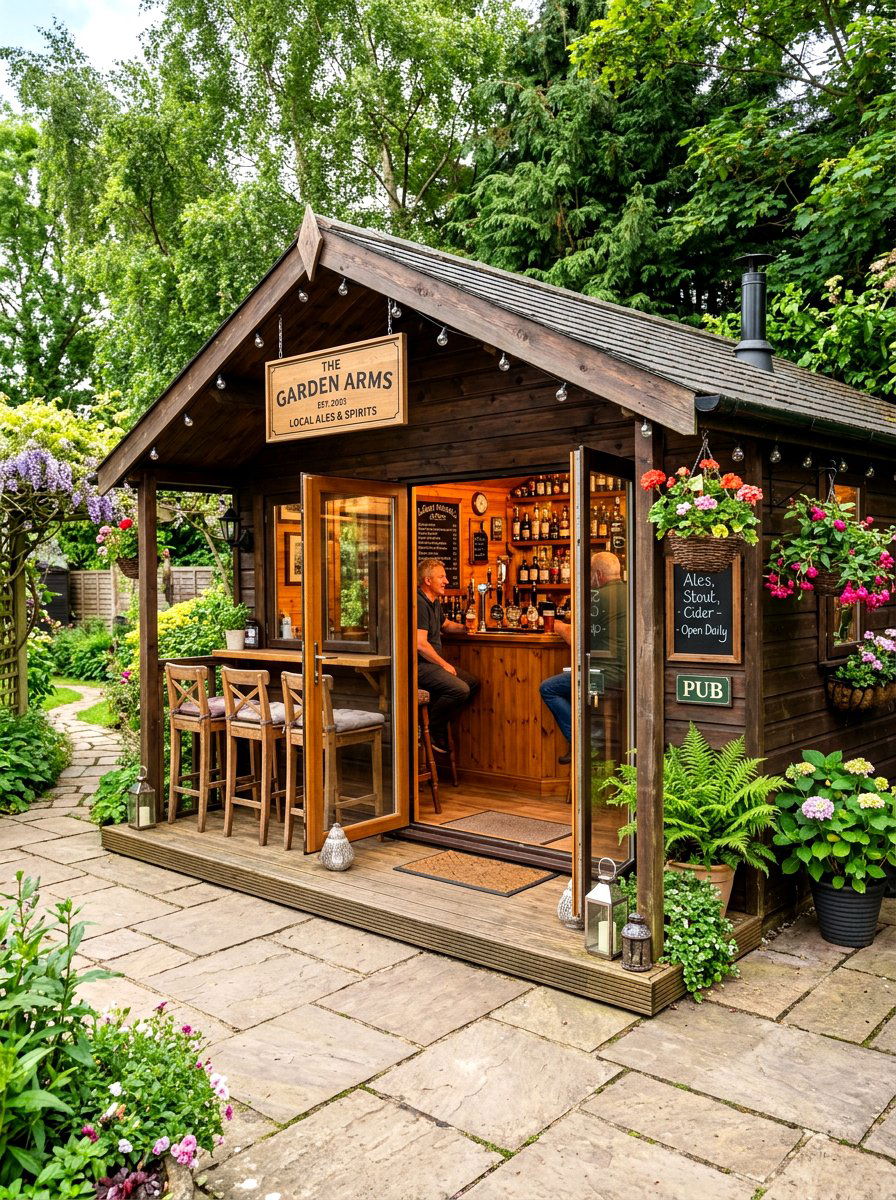 Backyard pub shed - 30 backyard bar ideas