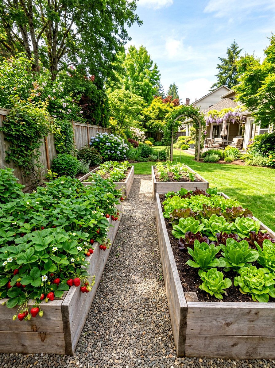 Backyard raised garden beds - 30 kitchen garden backyard ideas