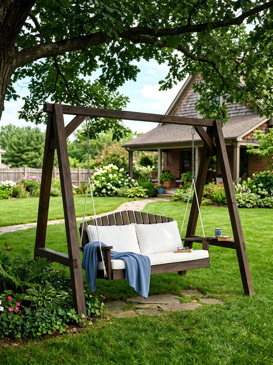 Backyard swing - 30 backyard oasis ideas