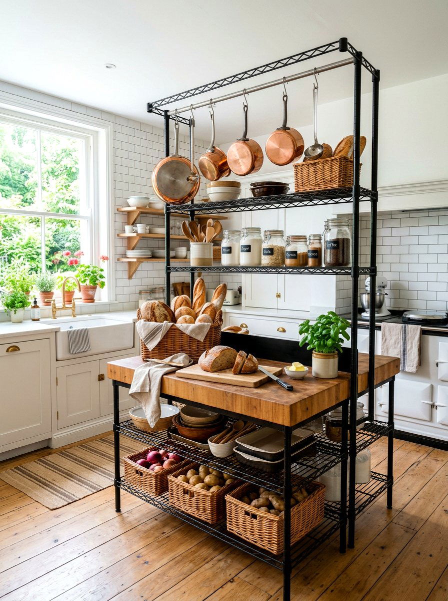 Baker Rack Pantry - 30 freestanding pantry cabinet ideas
