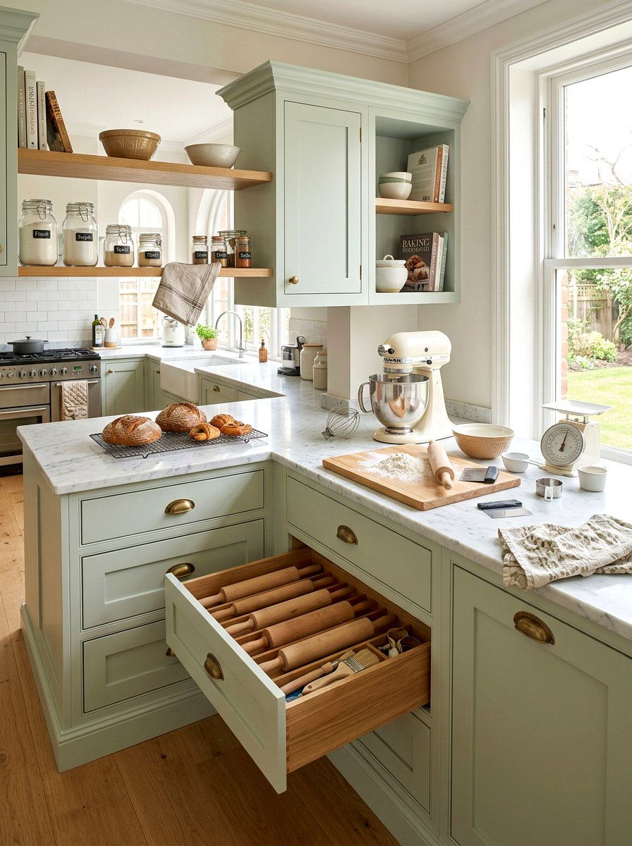 Baking Center Layout - 30 messy kitchen ideas