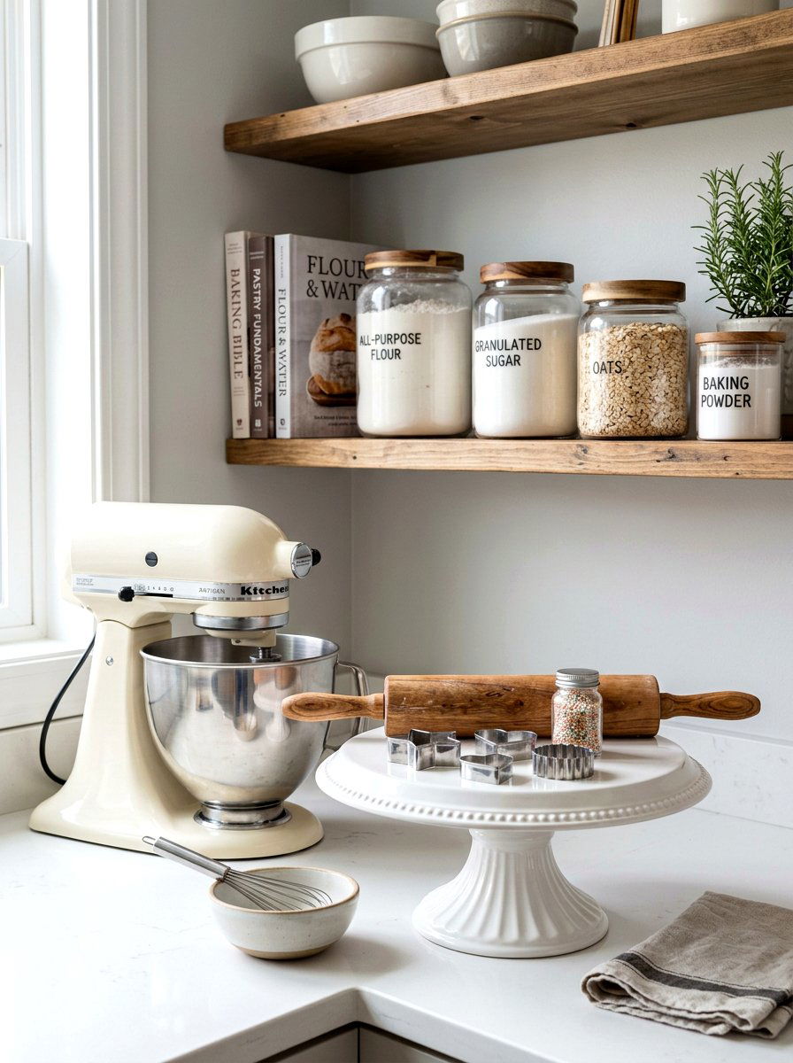 Baking Corner Pedestal Cake Stand - 30 cake stand kitchen decor ideas