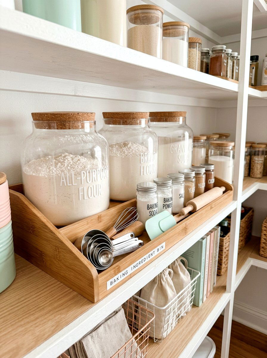 Baking Ingredient Bin - 30 refill station pantry ideas