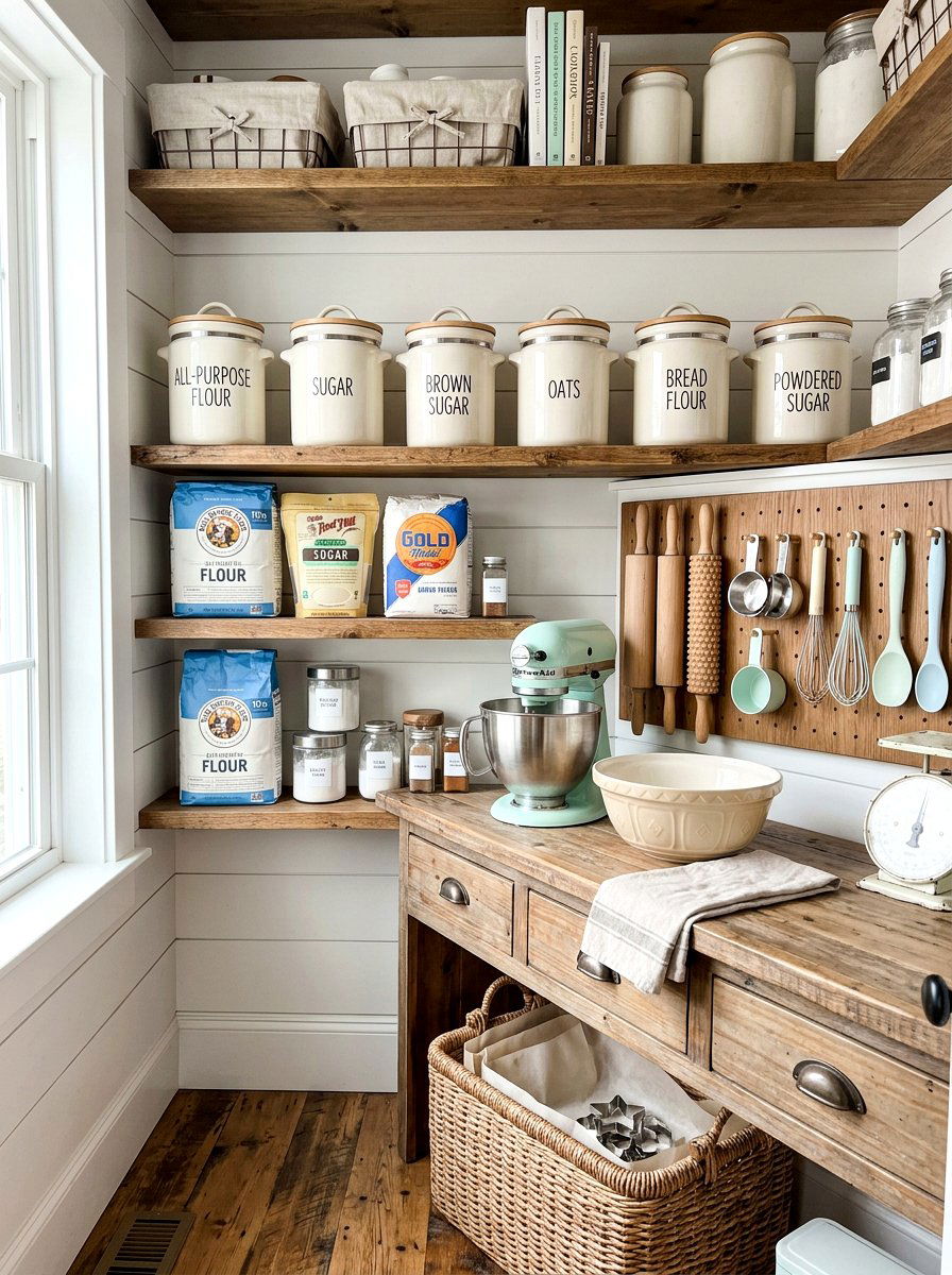 Baking Ingredient Canisters - 30 pantry reset ideas