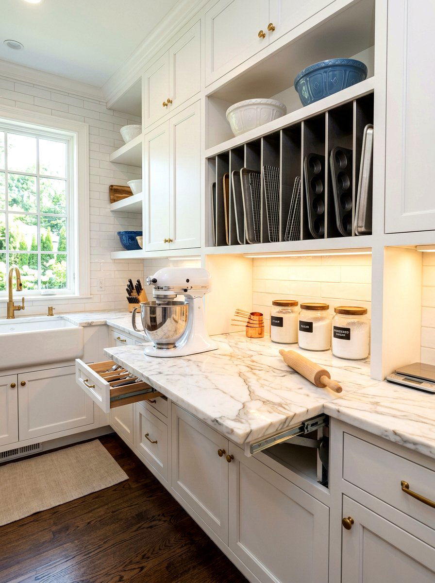 Baking Station Scullery - 30 traditional prep kitchen ideas