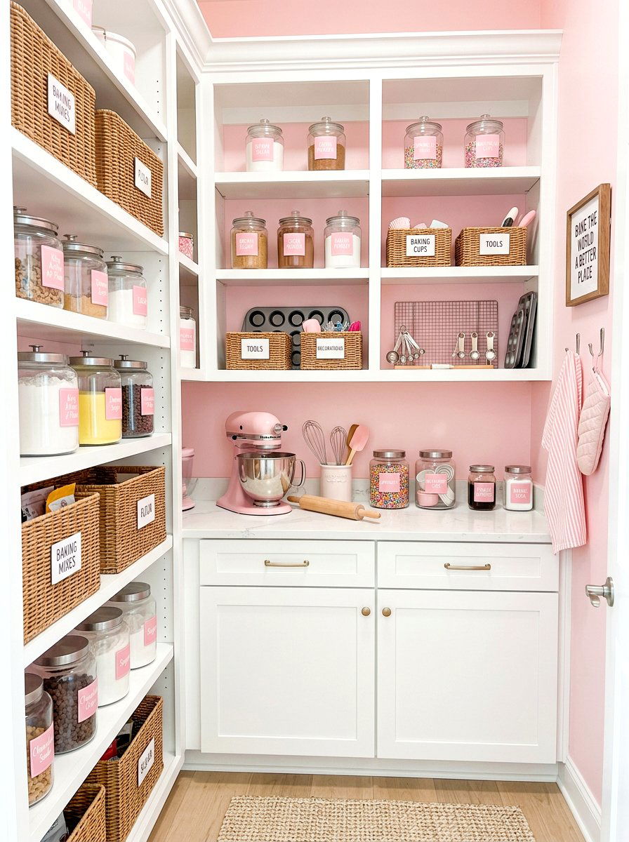 Baking Supply Baskets - 30 pantry basket organization ideas