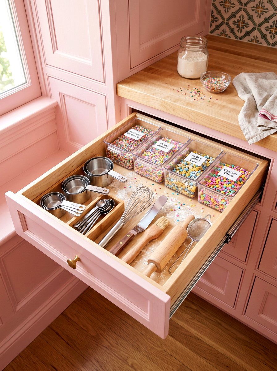 Baking Supply Drawer - 30 kitchen drawer pantry ideas