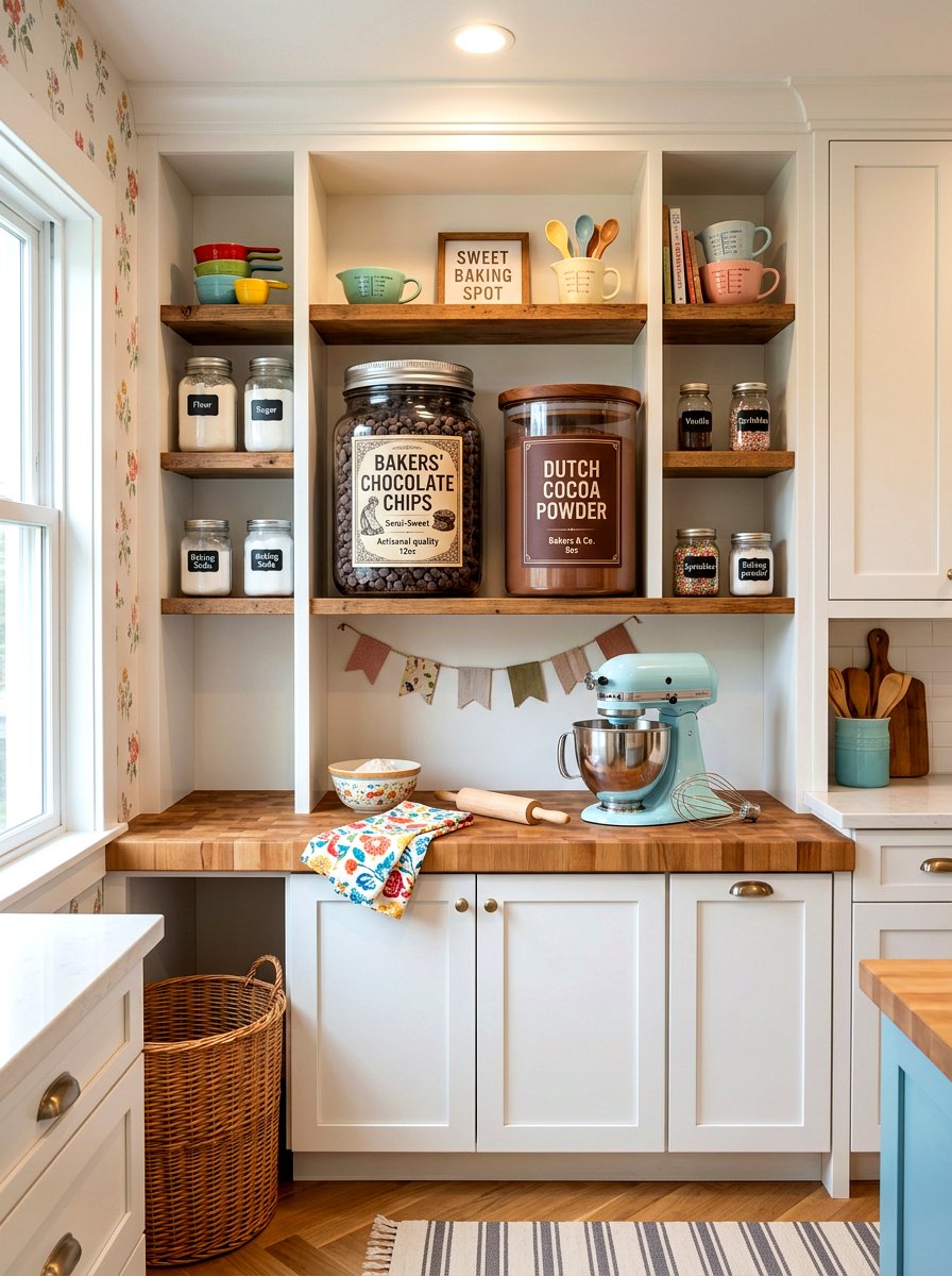 Baking chip and cocoa jars - 30 pantry decanting ideas