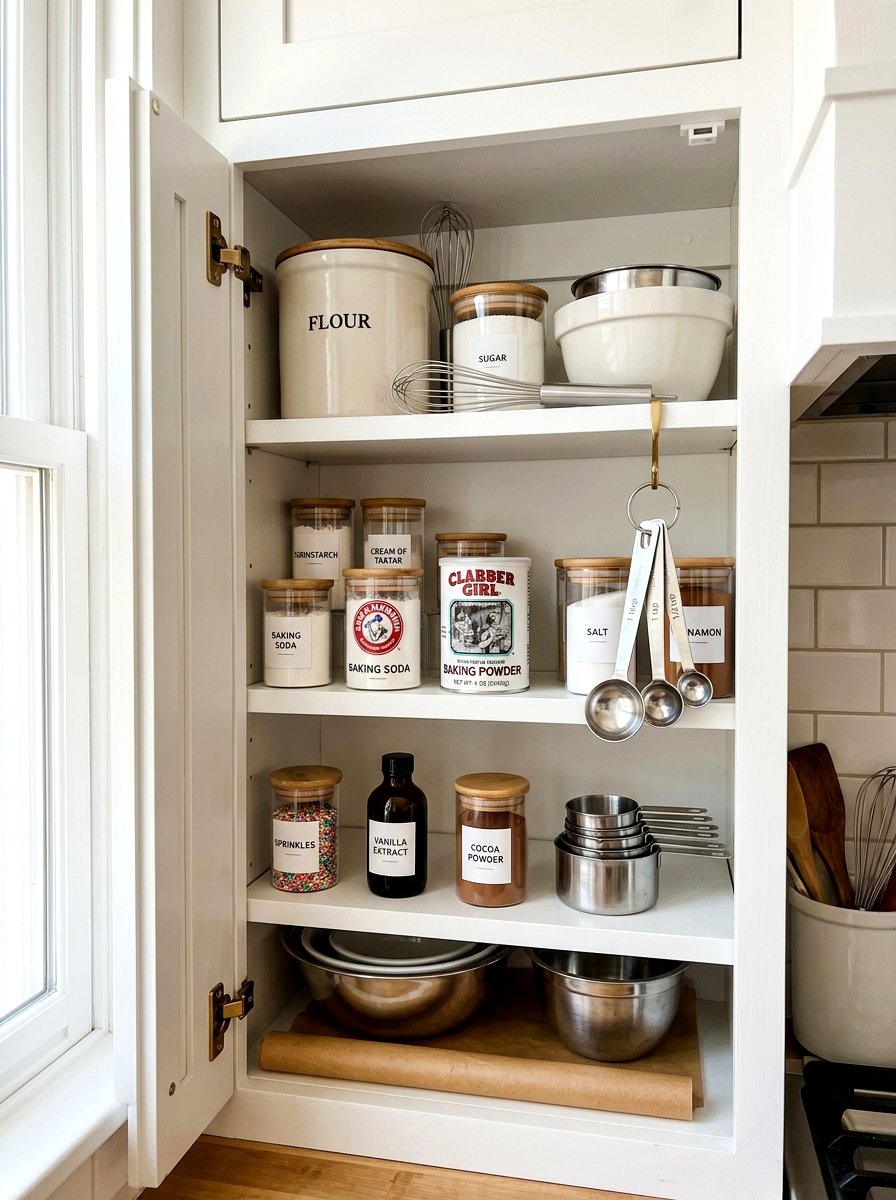 Baking soda and powder jars - 30 pantry decanting ideas