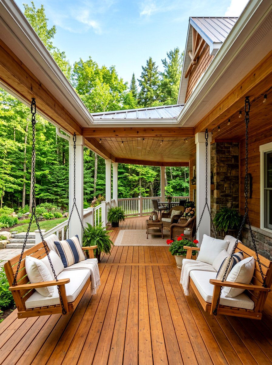 Balanced Porch Swings - 30 front porch symmetry ideas