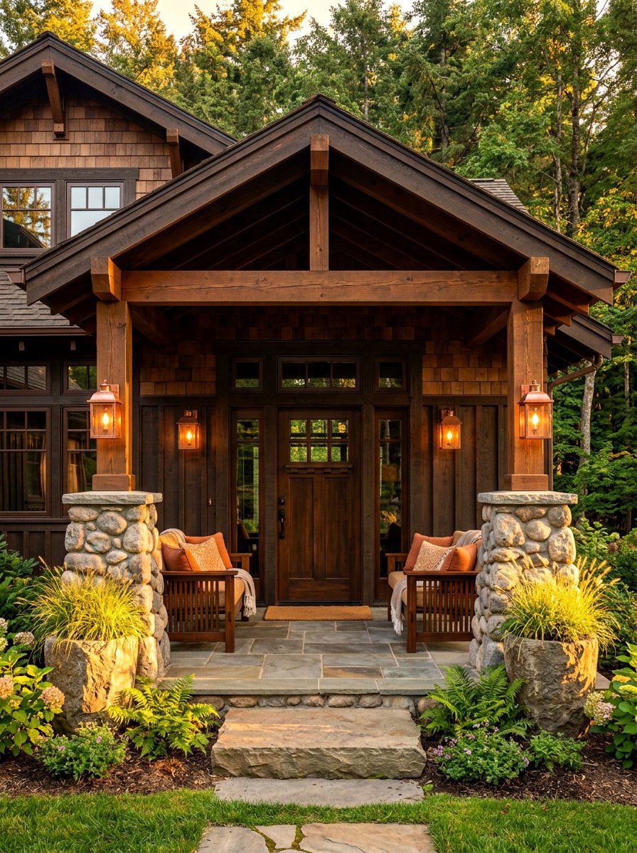 Balanced craftsman porch design - 30 symmetrical curb appeal ideas