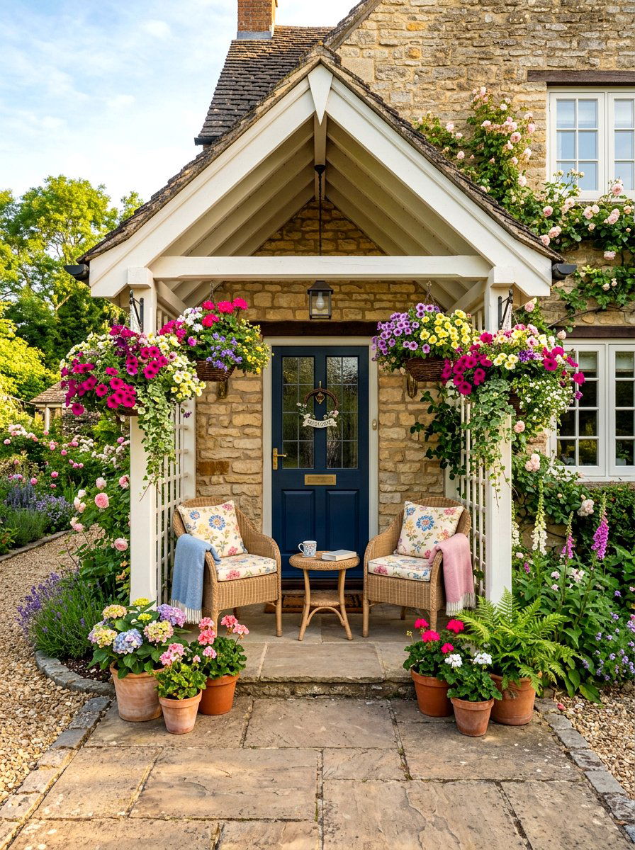 Balanced traditional cottage porch - 30 symmetrical curb appeal ideas