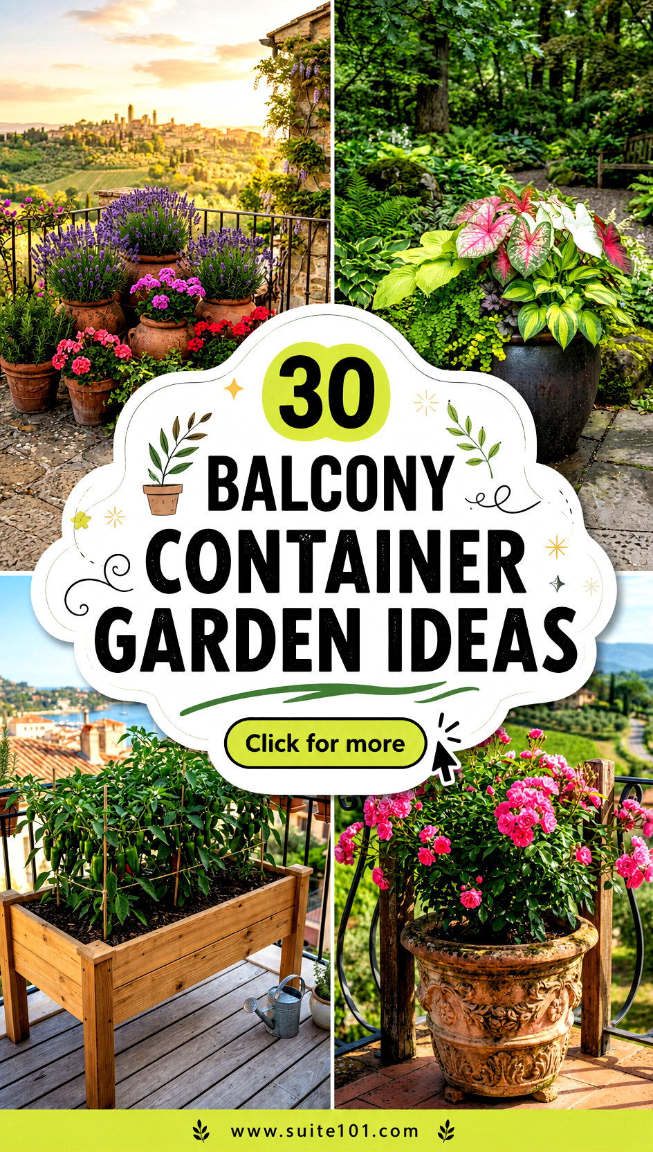 Balcony Container Garden Ideas 30 Space-Saving Ways to Grow - Balcony Container Garden Ideas: 30 Space-Saving Ways to Grow