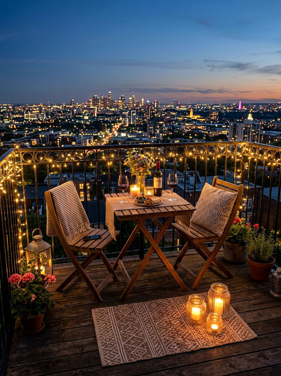 Balcony Date Spot - 30 romantic hosting at home ideas